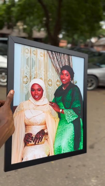12×16 inches Black Frame